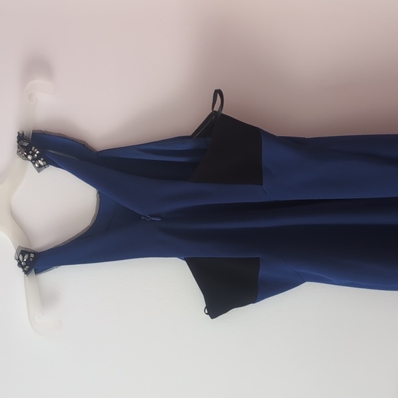 BCBGMaxAzria Halter dress - rhinestones - Blue - Picture 3 of 12
